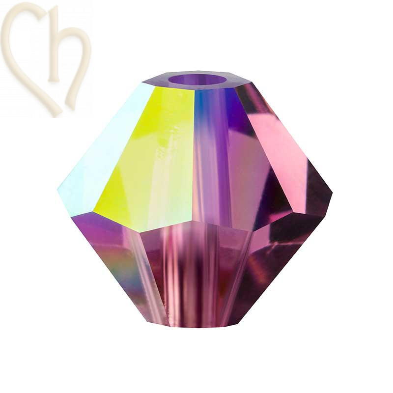 Preciosa Crystal Toupie 3mm Amethist AB