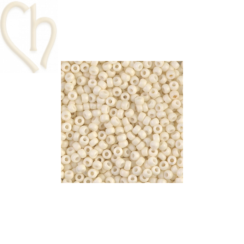 Miyuki Rocaille 8/0 - Matte Opaque Cream 8-92021