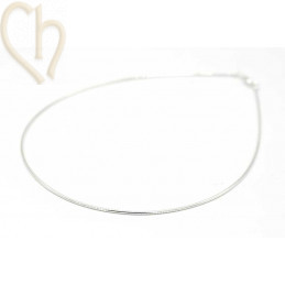 Collier anti-allergique Boa 42cm avec fermoir musqueton