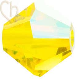 Preciosa Crystal Rondelle Bead 3mm Citrine AB