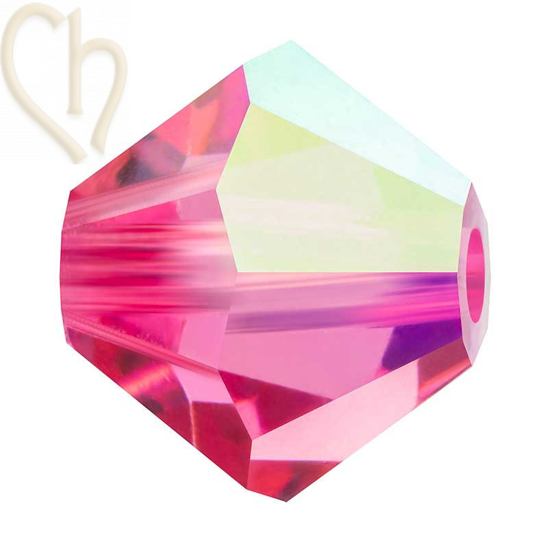 Preciosa Crystal Rondelle Bead 3mm Rose AB