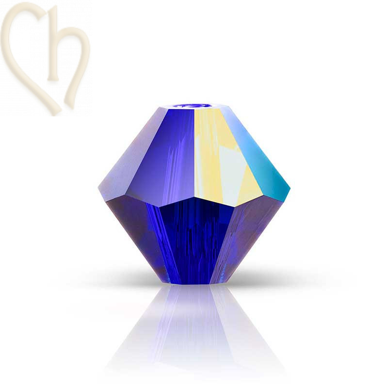 Preciosa Crystal Rondelle Bead 3mm Cobalt blue AB - Boutiquecharlotte