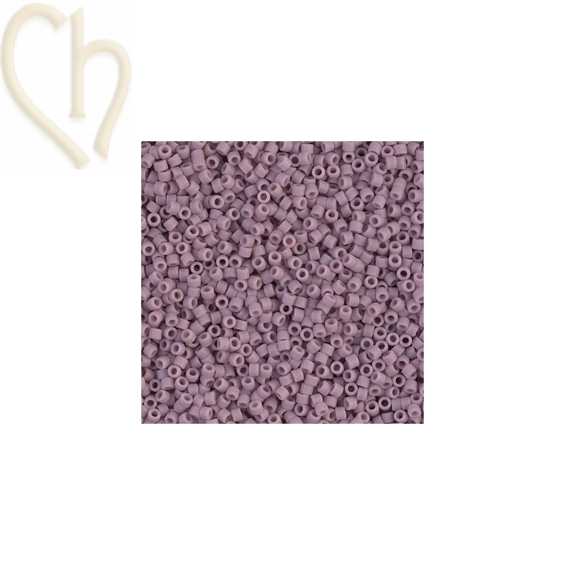 Miyuki Delica 11/0 Perles Matte Opaque Mauve DB0758 | Boutique Charlotte