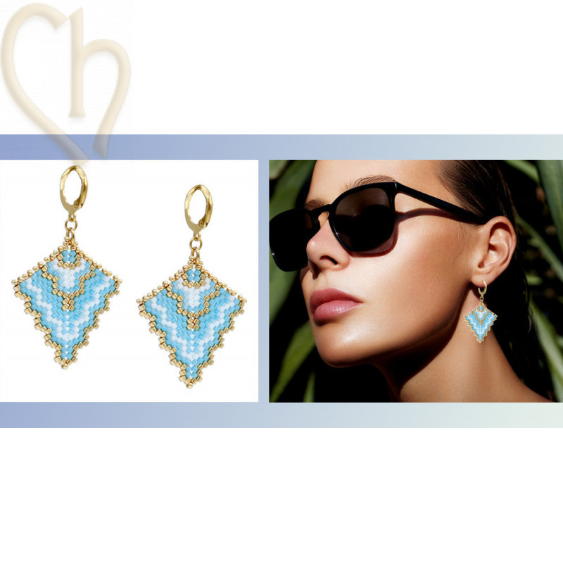 Triangle Peyote Earrings Pattern – DIY Beading Design