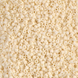 Miyuki Delica 11/0 Beads Opaque Matte Dark Cream DB0762 | Boutique Charlotte