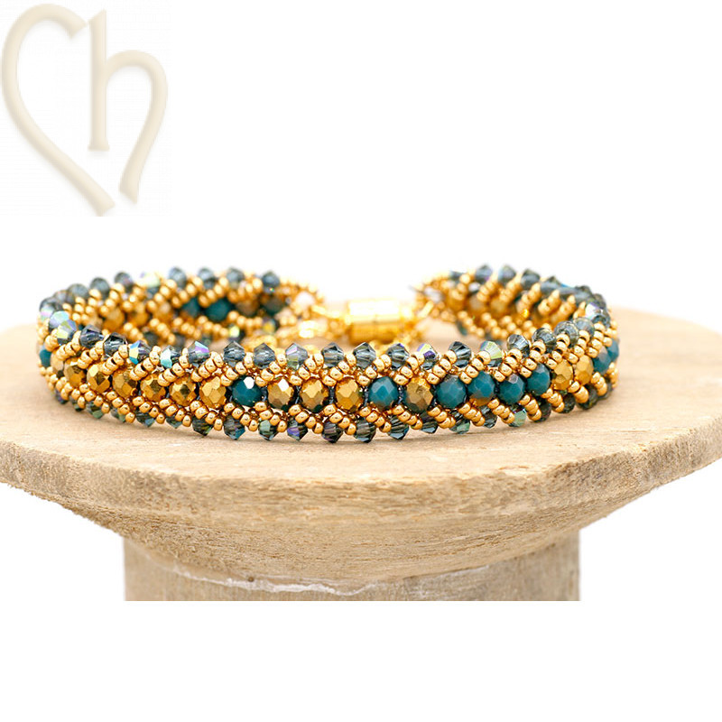 Bracelet Flat Spiral Stitch à Faire Soi-même – Kit avec Schéma Gratuit | Boutique Charlotte