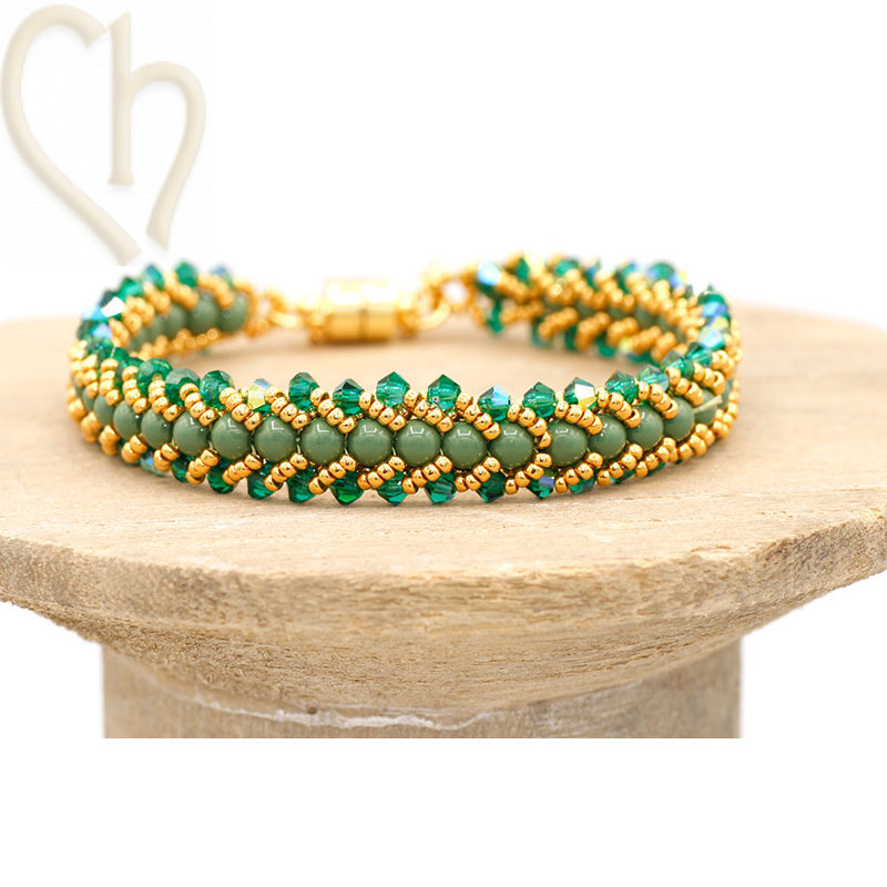 Bracelet Flat Spiral Stitch à Faire Soi-même – Kit avec Schéma Gratuit | Boutique Charlotte