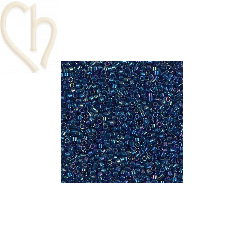 Miyuki Delica 11/0 Beads Cobalt AB Emerald Lined DB1763 | Boutique Charlotte