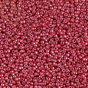 Perles Miyuki Light Cranberry Galv. Duracoat  15-4211  15/0 – Éclat Sublime