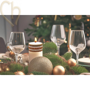 DIY Candle Holder with Austrian Crystal Mesh - Rusty  - white | Boutique Charlotte