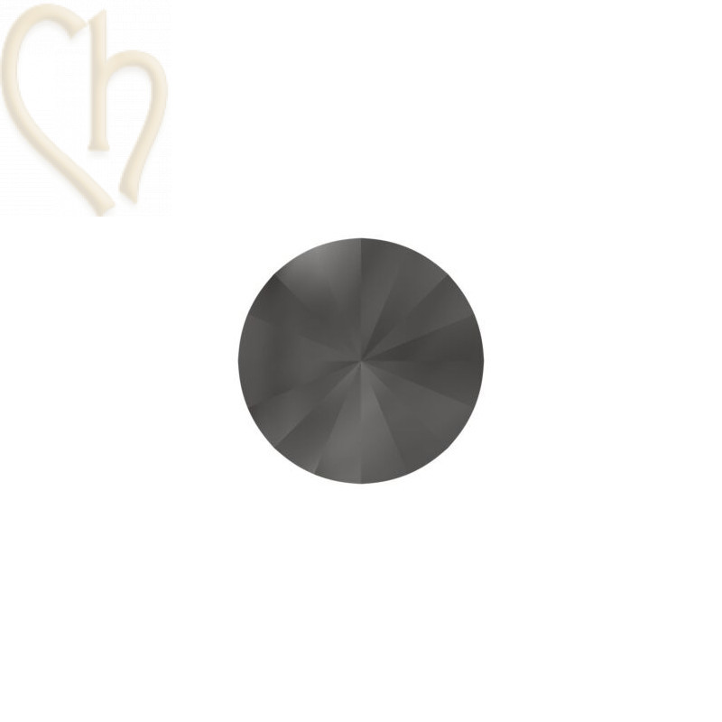 Austrian Crystal Rivoli 8mm Jet Hematite | 1122 | Boutique Charlotte