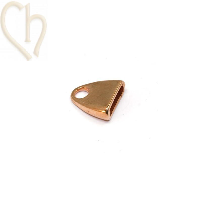 eindstuk voor platte veter tot 10mm rose goud