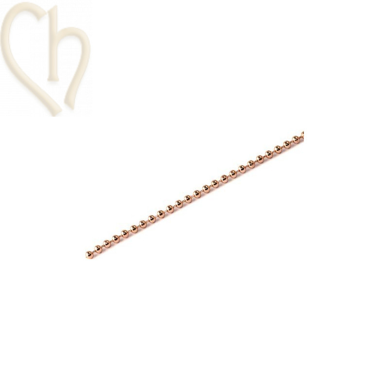 ketting "robinnet" 2mm Rose goud