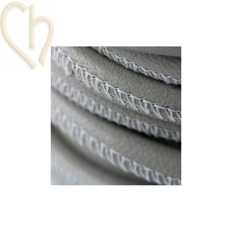 leer rond 6mm Grijsbeige