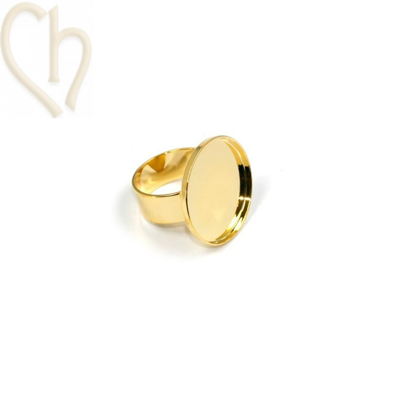 Bague plateau 24mm Or