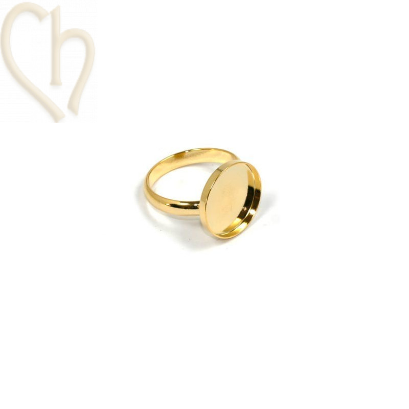 Ring disk 15mm Gold