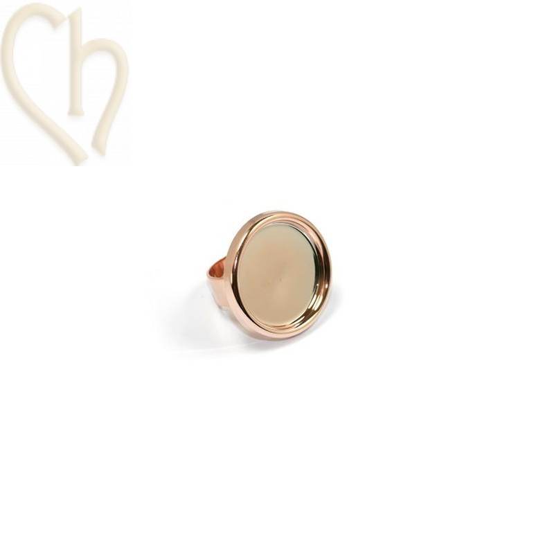 adjustable ring 25mm with border rose gold