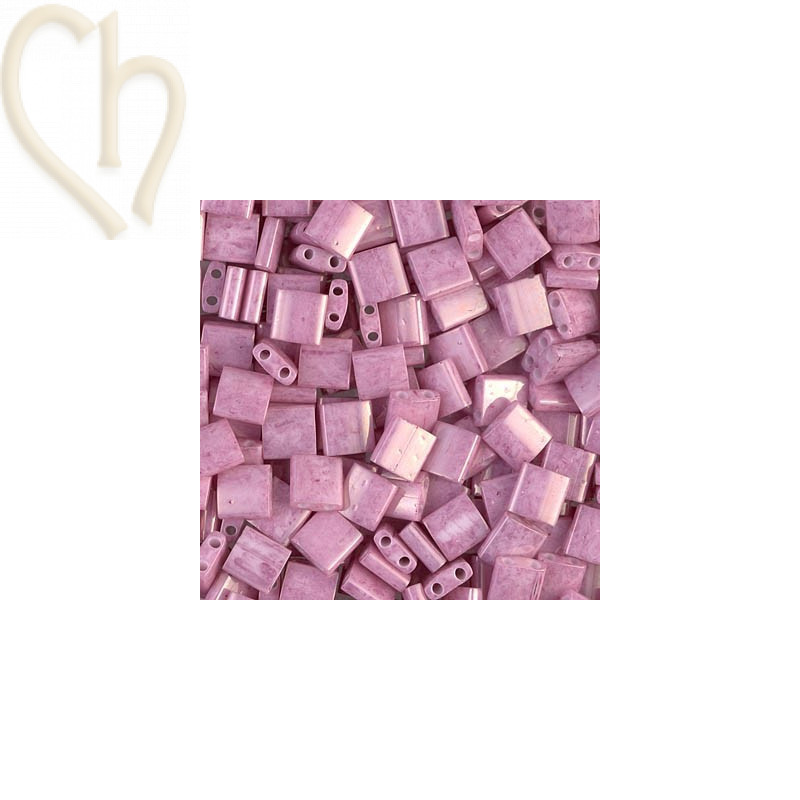 Tila bead opaque antique rose luster