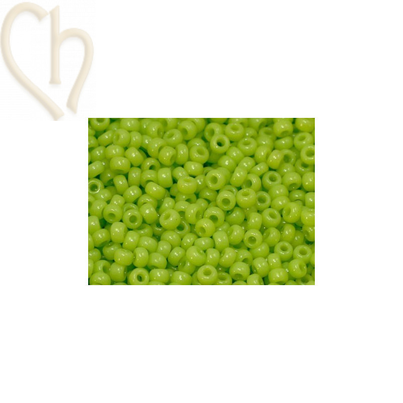 Rocaille 11/0 Miyuki vert pomme opaque