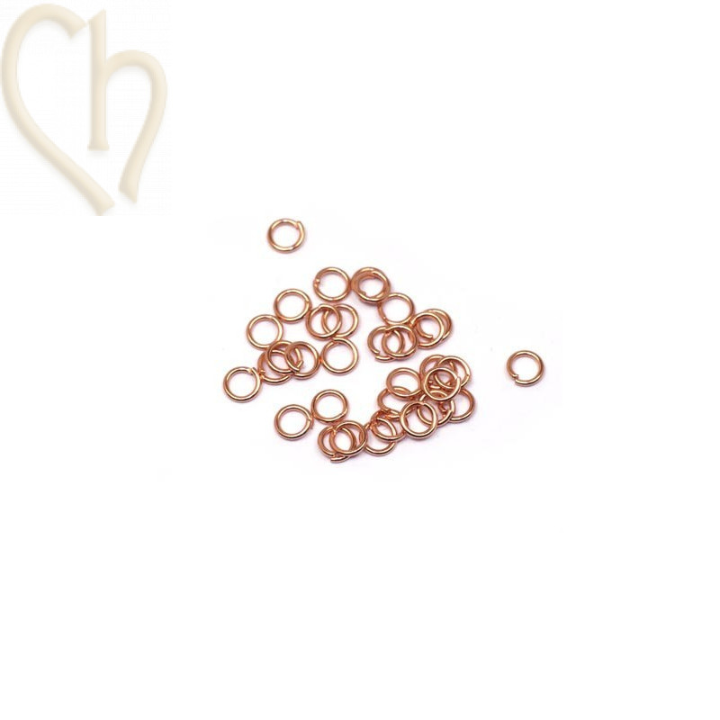 rondel 5mm roze goud