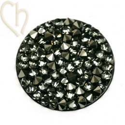 Crystal ROCKS 24mm Metallic Silver / Black