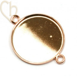 support à 2 anneaux pour rond 24mm or rose