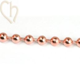 ketting metaal robinet 3.2mm rose goud