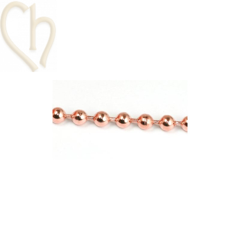 ketting metaal robinet 3.2mm rose goud