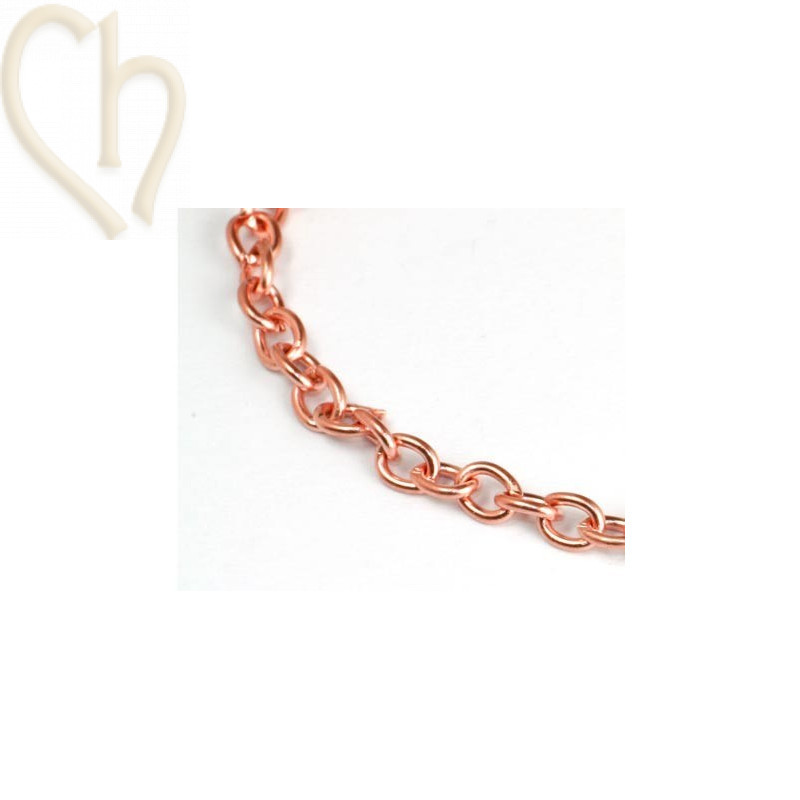metal chain 3.2mm rose gold