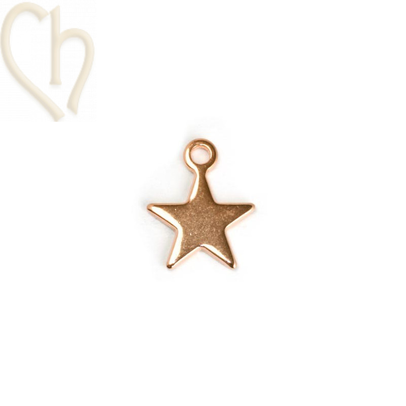 hanger ster 12mm rose goud
