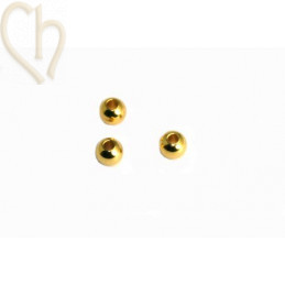 metal spacer balls 3*2mm hole 1.3mm gold