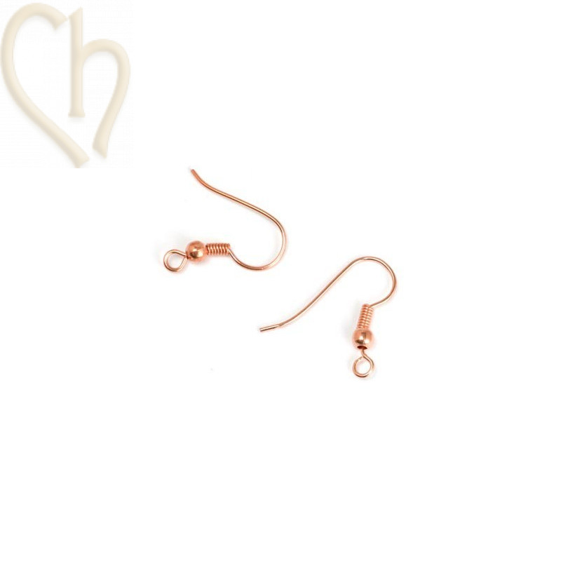 oorbellen haakje rose goud
