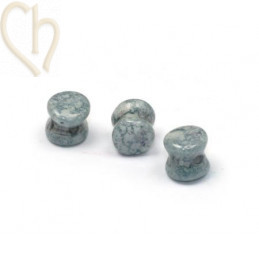 Pellet beads 4*6mm Alabaster Teracota Blue