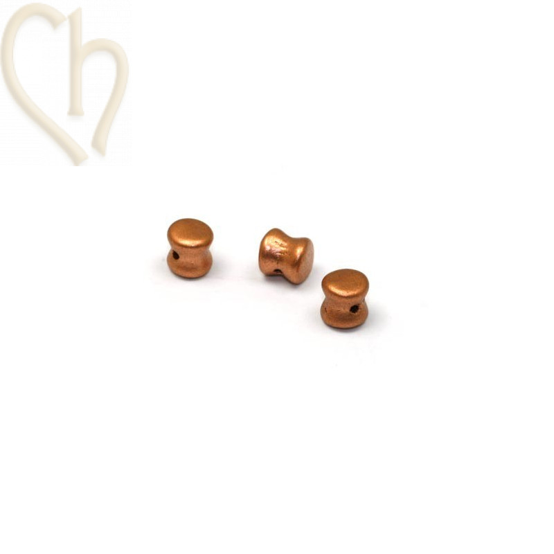 Pellet beads 4*6mm Vintage Copper