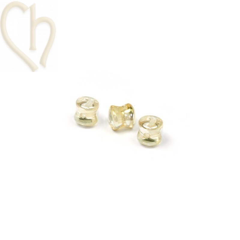 Pellet beads 4*6mm Crystal Blond Flare