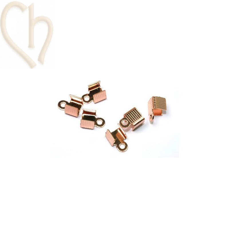 crimp-end 6mm rose gold