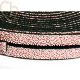 leather flat 10mm caviar light pink