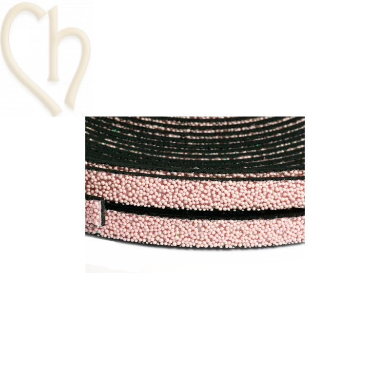 leder plat 10mm caviar light rose