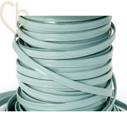 cuir plat 5mm lacqué turquoise