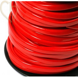 cuir plat 5mm lacqué rouge