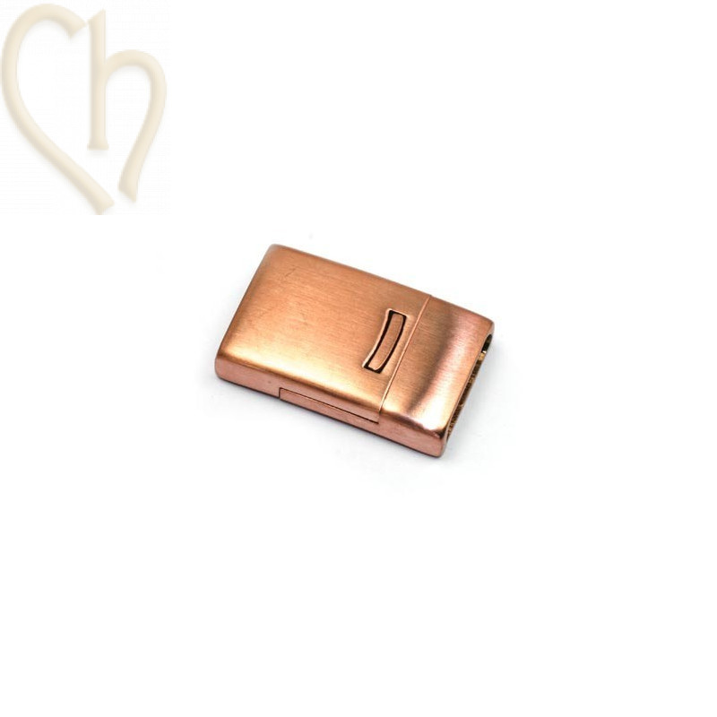 magneetslot staal voor 14mm plat rose goud