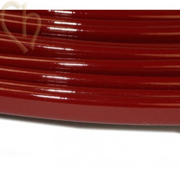 flat leather 5mm lacquered bordeau