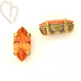 Navette klein 10*5mm houder brons