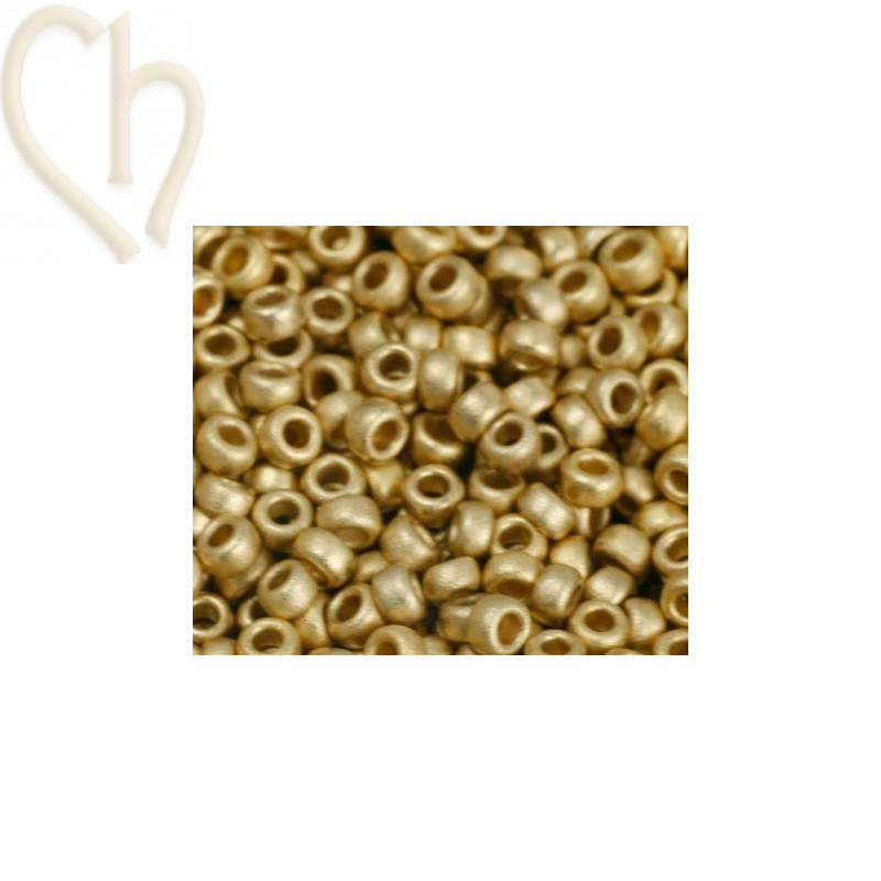 Roc. 15/0 3gr. matte plated gold