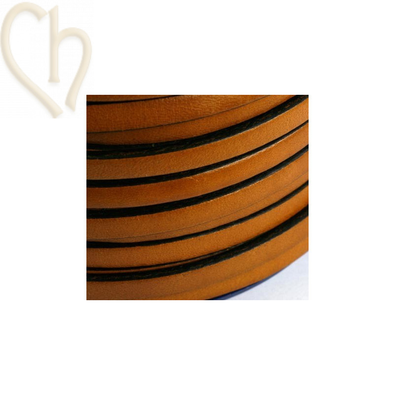 flat leather 5mm lightbrown