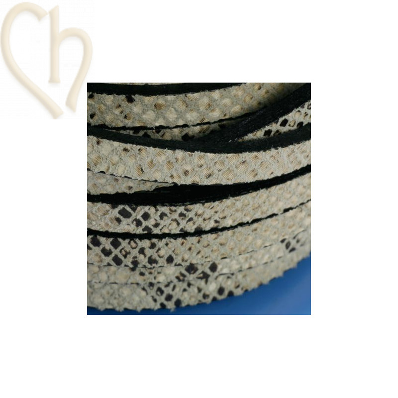 flat leather 5mm imitation Reptile