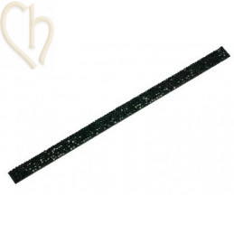 Cristal Fine Rocks Strip 16*8mm Jet