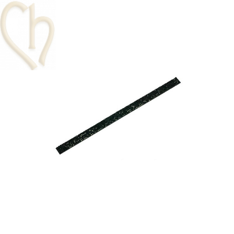 Cristal Fine Rocks Strip 16*8mm Jet