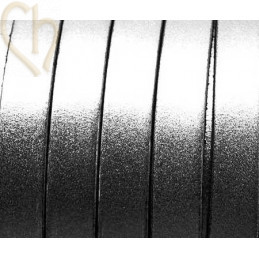 cuir plat 10mm Argent