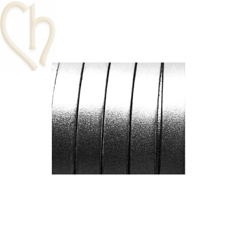 cuir plat 10mm Argent